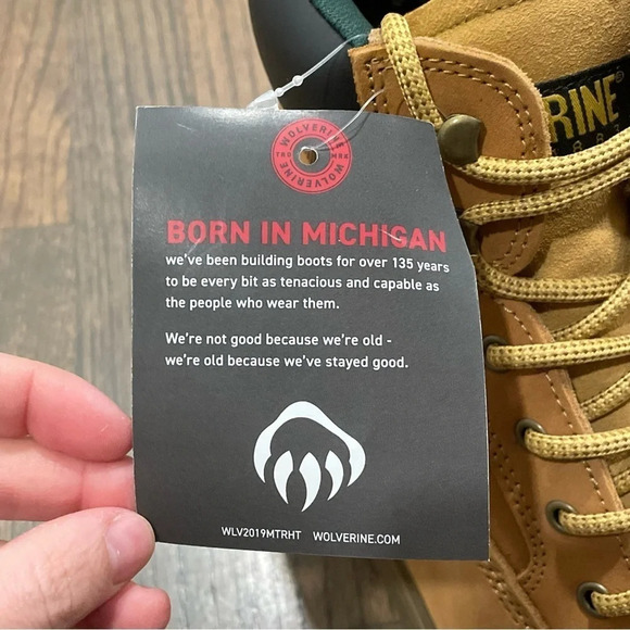 New WOLVERINE MEN'S FLOORHAND WATERPROOF 6" WORK BOOT size 12W in Wheat - Picture 9 of 14